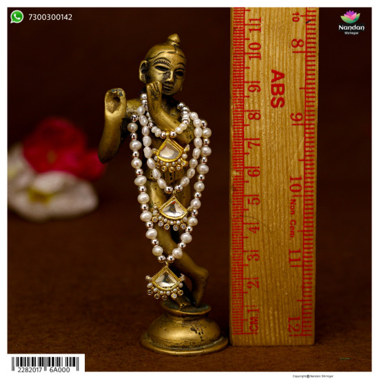 Jadaau Real Pearl Mala - Silver