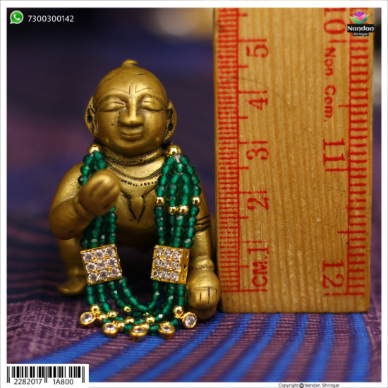 Panna Heera Haar - Silver