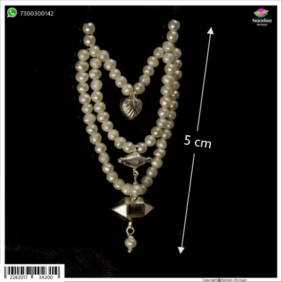 Moti Mala Real Pearl - (Silver)